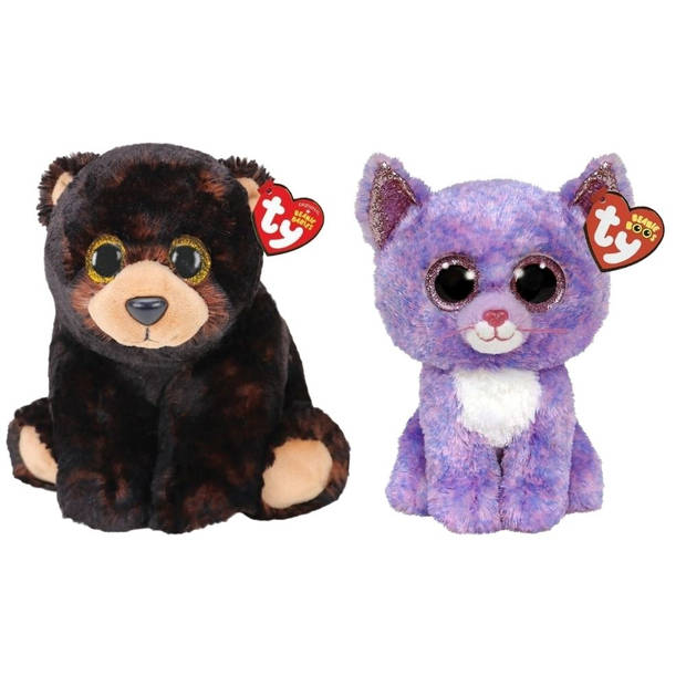 Ty - Knuffel - Beanie Buddy - Kodi Bear & Cassidy Cat