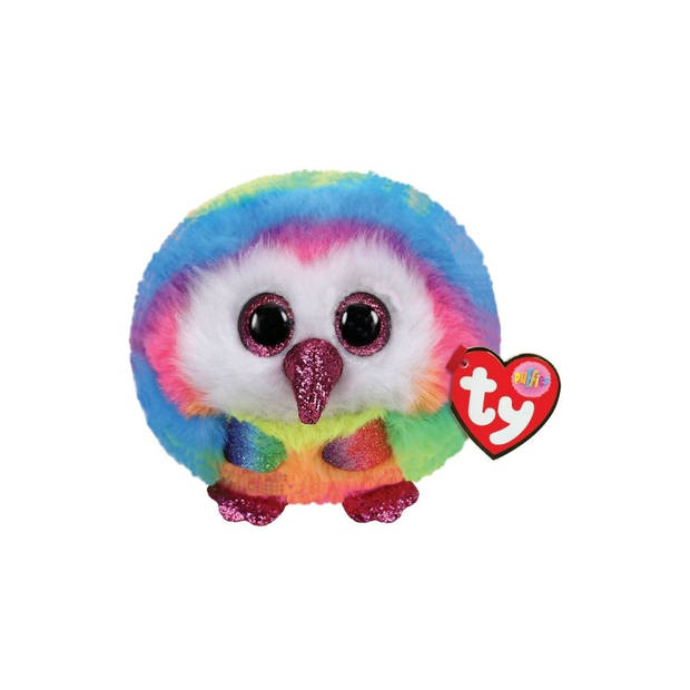 Ty - Knuffel - Teeny Puffies - Owel Owl & Mandarin Dog