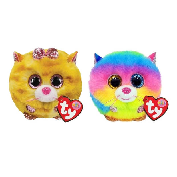 Ty - Knuffel - Teeny Puffies - Tabitha Cat & Gizmo Cat