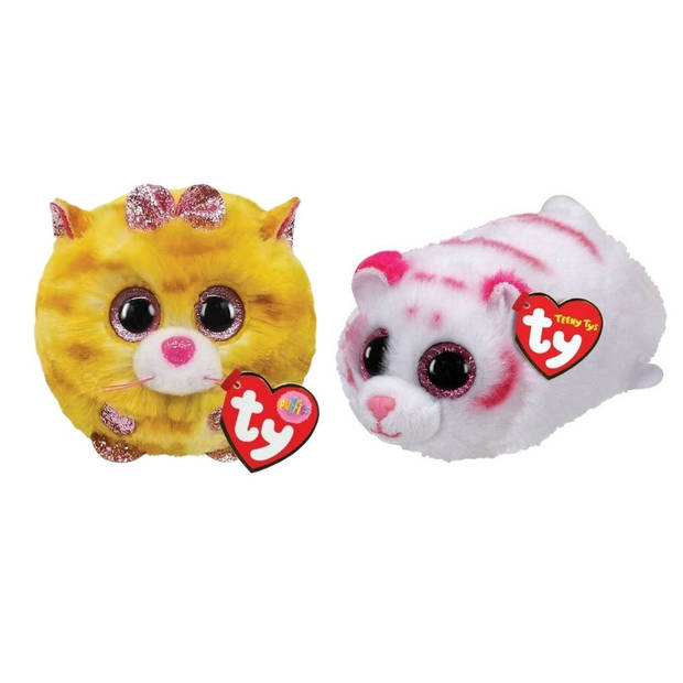 Ty - Knuffel - Teeny Puffies - Tabitha Cat & Tabor Tiger