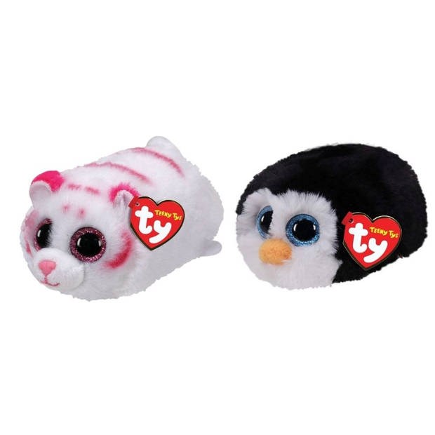 Ty - Knuffel - Teeny Ty's - Tabor Tiger & Waddles Penguin