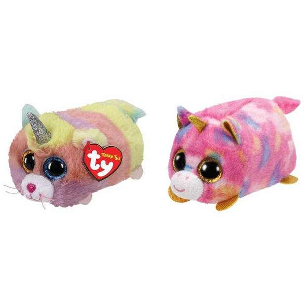 Ty - Knuffel - Teeny Ty's - Heather Cat & Star Unicorn