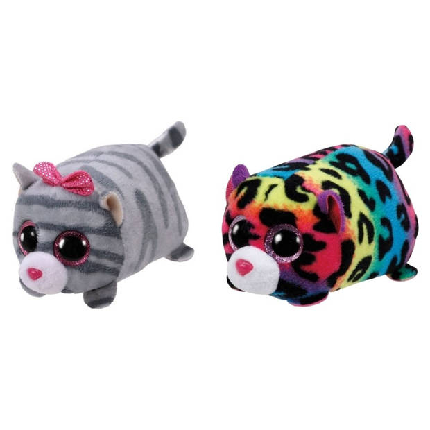 Ty - Knuffel - Teeny Ty's - Cassie Mouse & Jelly Leopard