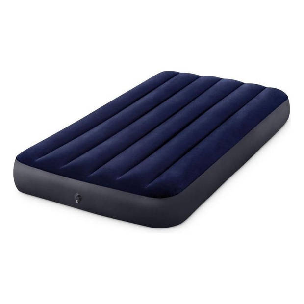 Intex Classic Dura-Beam - Luchtbed - 1 Persoons - Met Repairset en Handpomp - 191x99x25 cm - PVC - Blauw