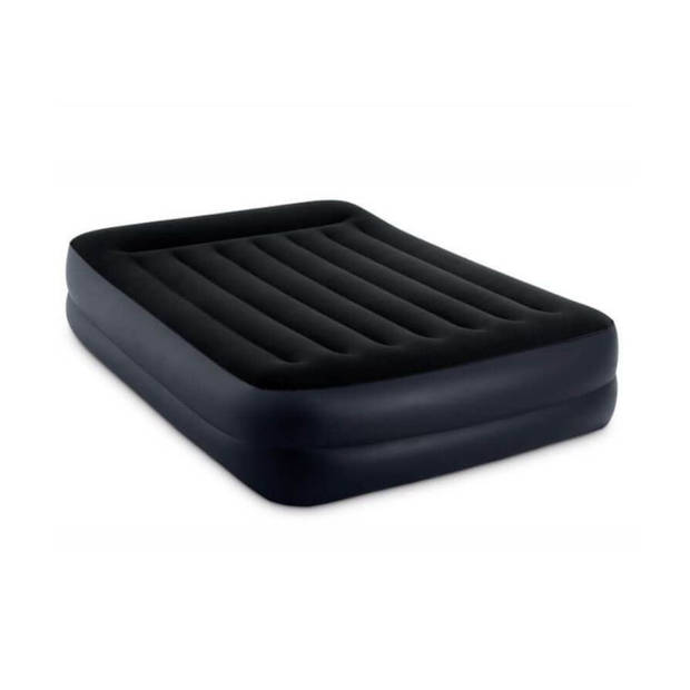 Intex Pillow Rest Raised - Luchtbed - 2 Persoons - Inclusief Ingebouwde Pomp en Repairset - 203x152x47 cm - PVC - Blauw