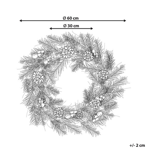 Beliani PAIMIO - Krans-Groen-Synthetisch materiaal