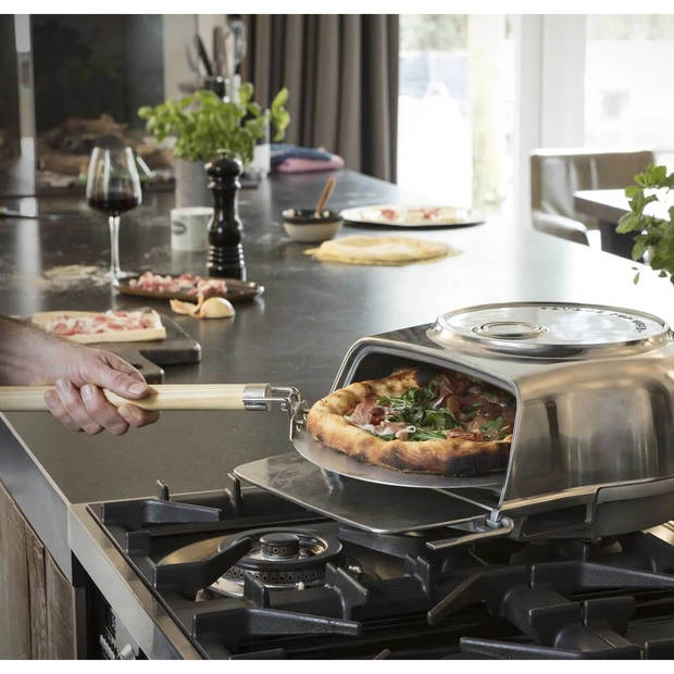 Cookinglife Pizza Oven Fernus & Friends - voor Fornuis - pure polished aluminium - voor ø 26 cm pizza's