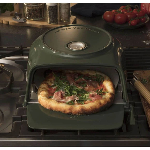 Cookinglife Pizza Oven Fernus & Friends - voor Fornuis - duck green - voor ø 26 cm pizza's