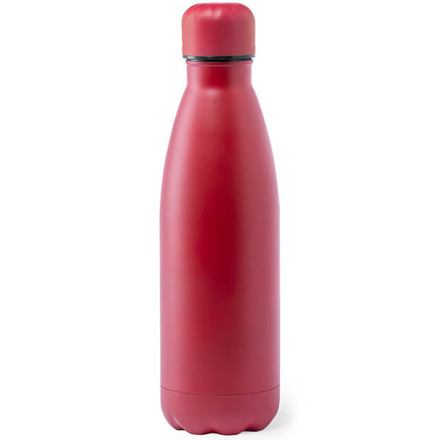 2x Stuks Rvs waterfles/drinkfles rood met schroefdop 790 ml - Drinkflessen