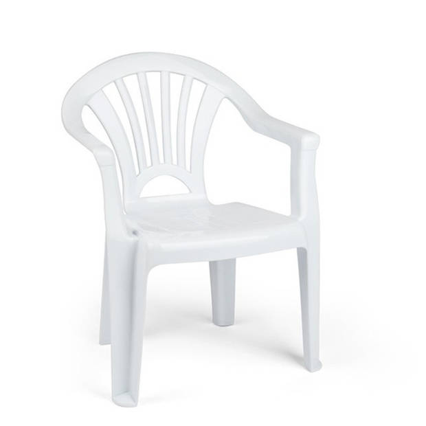 Kunststof kindertuinset tafel met 2 stoelen wit - Kinderstoelen