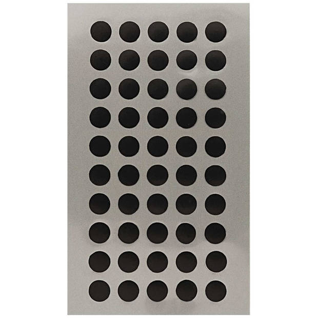 200x Stippen stickers zwart 8 mm - Stickers