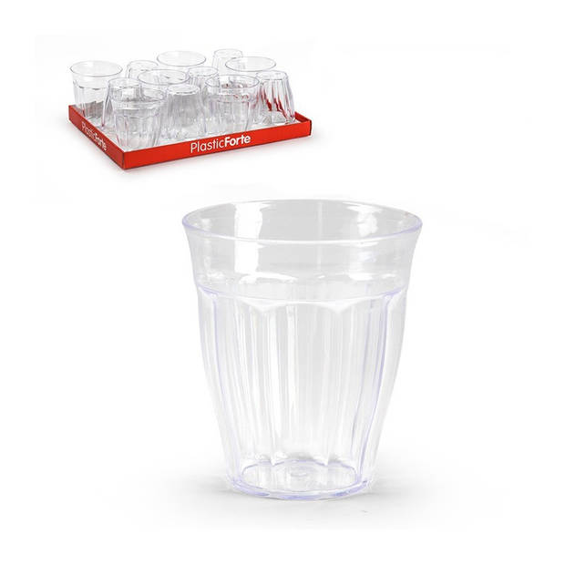 48x Sap/water glazen Picardie transparant 250 ml van kunststof - Drinkglazen