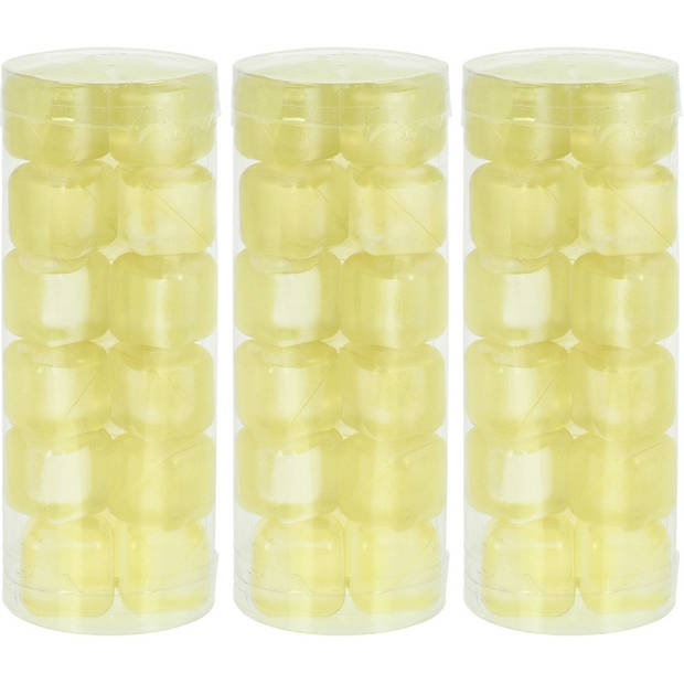 54x Plastic herbruikbare gele ijsklontjes/ijsblokjes - IJsblokjesvormen