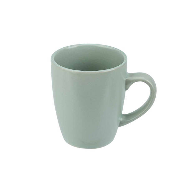6x Groene mokken / bekers 360 ml - Koffie- en theeglazen