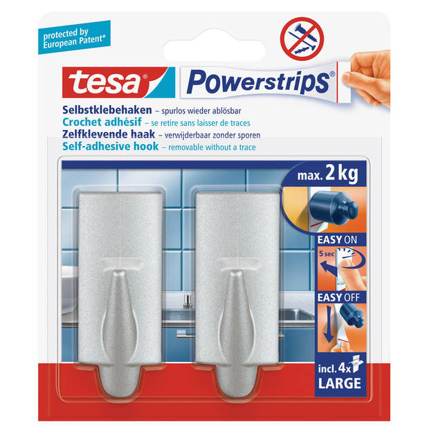 Powerstrips haken large trend Tesa 2 stuks - Handdoekhaakjes