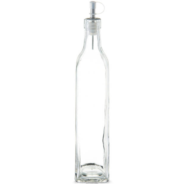 1x Glazen azijn/olie flessen met doseerdopje 500 ml - Olie- en azijnstellen