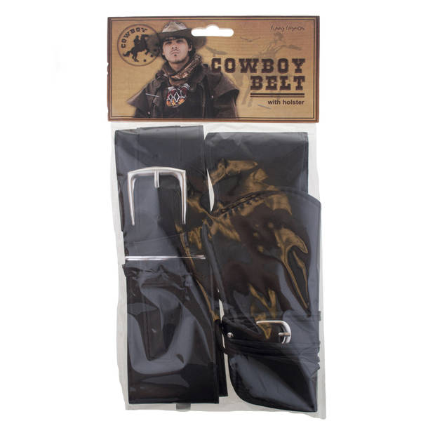 Verkleed cowboy holster voor een revolver/pistool voor volwassenen - Verkleedattributen