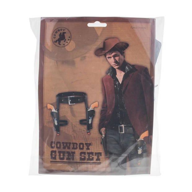 Verkleed speelgoed cowboys holster met 2 revolvers/pistolen voor kinderen - Verkleedattributen