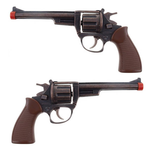 Verkleed speelgoed revolver/pistool metaal 8 schots - Verkleedattributen