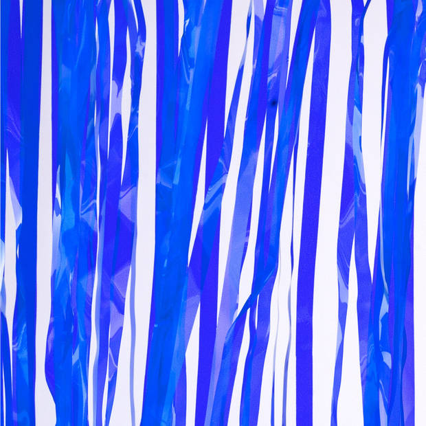 Folie deurgordijn blauw transparant 200 x 100 cm - Feestdeurgordijnen