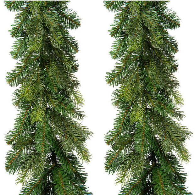 Kerst dennenslinger guirlande groen 20 x 270 cm dennenguirlandes kerstversiering - Kerstslingers