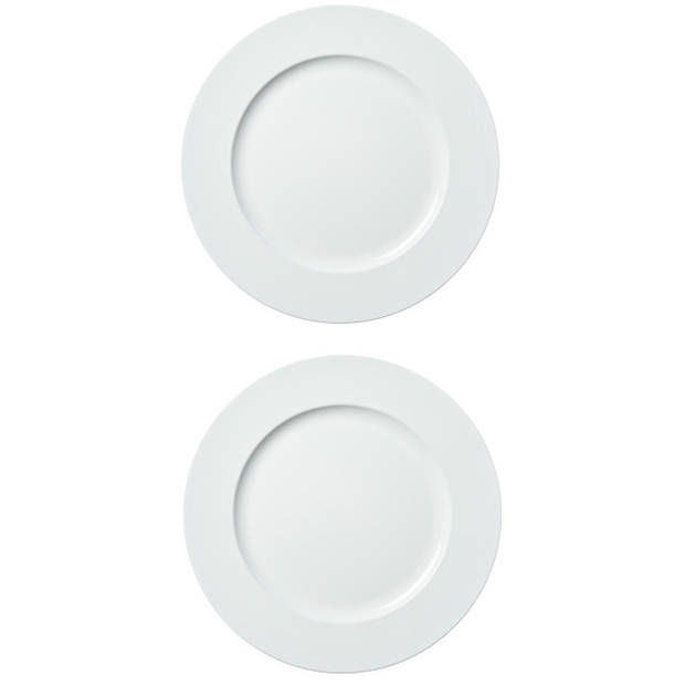 4x stuks diner borden/onderborden wit 33 cm - Onderborden