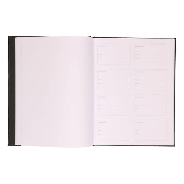 Condoleance register boek zwart 26 x 21 cm - Gastenboeken