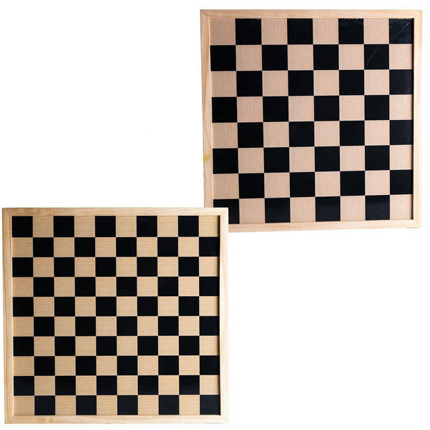 Houten schaakbord/dambord 40 x 40 cm - Denkspellen