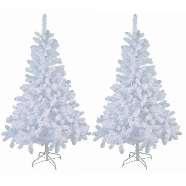 Kunst kerstboom/kunstboom wit 90 cm - Kunstkerstboom