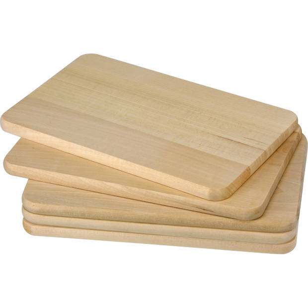 10x Houten planken / serveer planken 21,5 x 13,5 x 1 cm - Serveerplanken