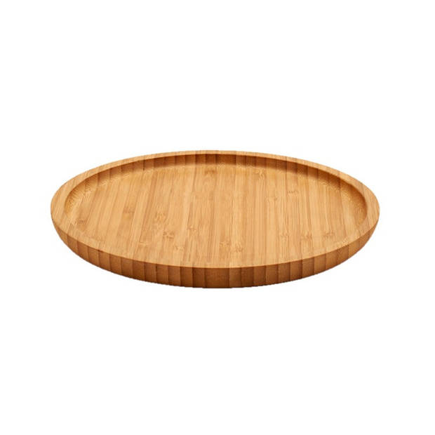 Bamboe houten broodplank/serveerplank/hamplank rond 20 cm - Serveerplanken