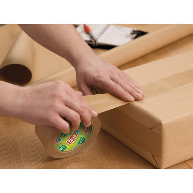 1x Tesa bruine verpakkingstape milieuvriendelijk 25 mtr x 38 mm - Tape (klussen)