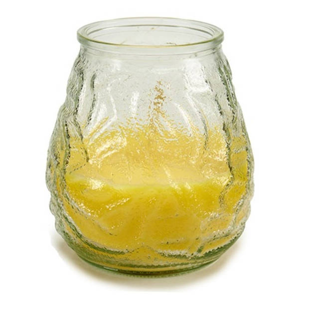 Geurkaars citronella - 3x - in windlicht - glas - 10 cm - citrusgeur - geurkaarsen