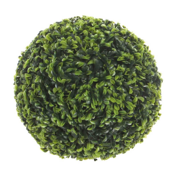 2x stuks buxus bollen Theeblad groen D27 cm kunstplant - Kunstplanten