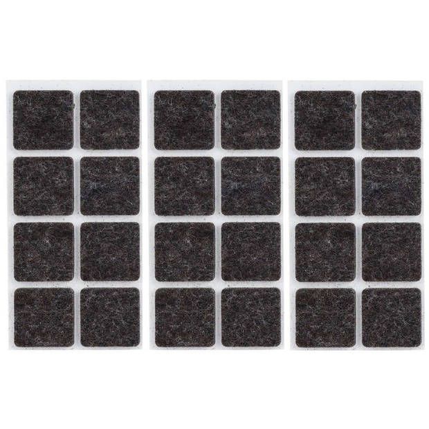 24x Zwarte meubelviltjes/antislip stickers 2,5 cm - Meubelviltjes