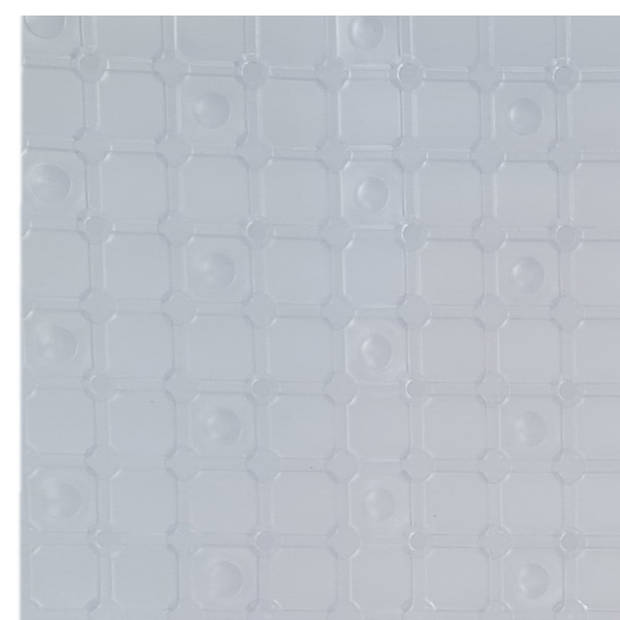 Badmat/douchemat anti-slip transparant geweven patroon 50 x 50 cm - Badmatjes