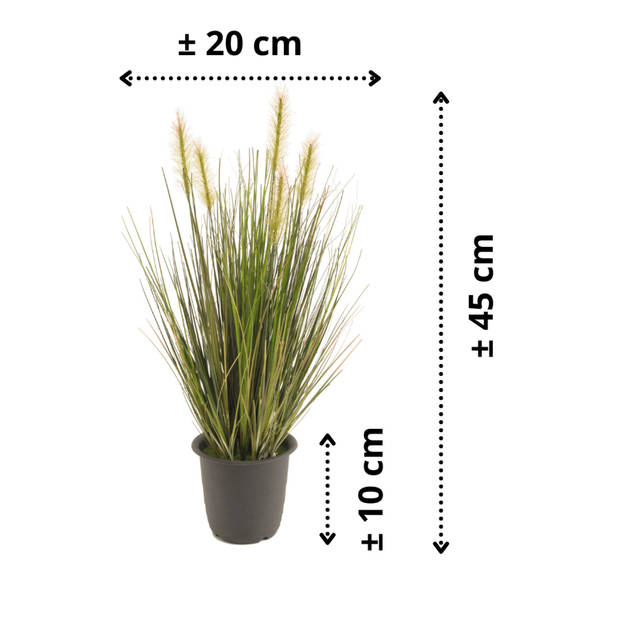 Kunstplant groen gras sprieten 45 cm. - Kunstplanten