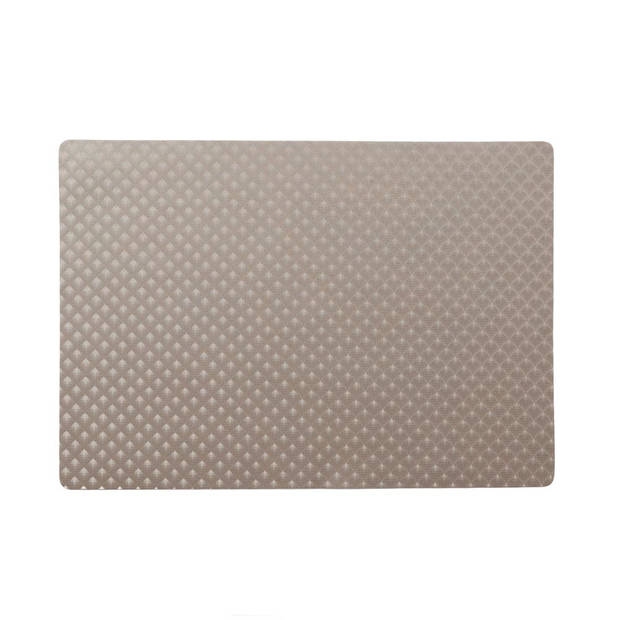 Stevige luxe Tafel placemats Zafiro taupe/grijs 30 x 43 cm - Placemats