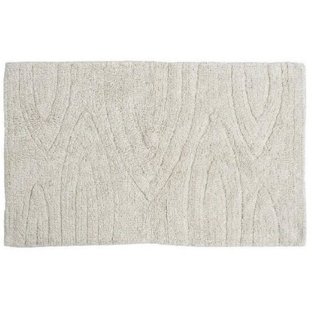 Items Badmat - creme wit - zacht microfiber - 80 x 50 cm - Badmatjes