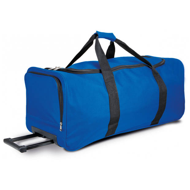 Blauwe sporttas/weekendtas/reistas op wieltjes 71 cm/66 liter - Sporttassen