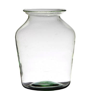 Transparante luxe grote vaas/vazen van glas 36 x 24 cm - Vazen