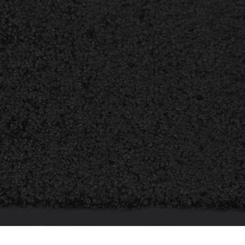 The Living Store Deurmat - 40 x 60 cm - zwart - 100% PP gedraaide heatset - vinyl