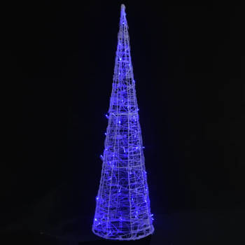 vidaXL Lichtkegel decoratief LED blauw 90 cm acryl