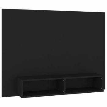 vidaXL Tv-wandmeubel 120x23,5x90 cm bewerkt hout zwart