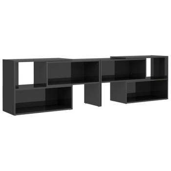 vidaXL Tv-meubel 149x30x52 cm bewerkt hout hoogglans grijs