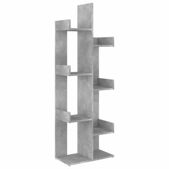vidaXL Boekenkast 48x25,5x140 cm bewerkt hout betongrijs