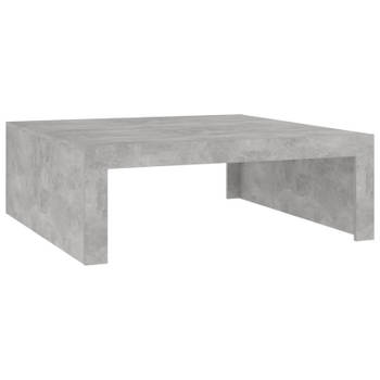 vidaXL Salontafel 100x100x35 cm bewerkt hout betongrijs