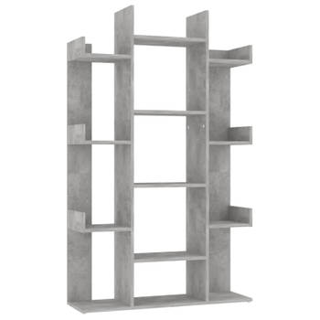 vidaXL Boekenkast 86x25,5x140 cm bewerkt hout betongrijs