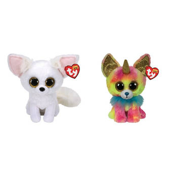 Ty - Knuffel - Beanie Boo's - Phoenix Fox & Yips Chihuahua