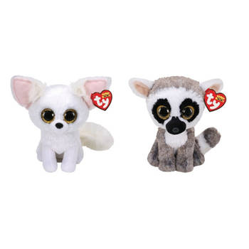 Ty - Knuffel - Beanie Boo's - Phoenix Fox & Linus Lemur